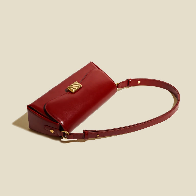 Elegant Genuine Leather Vintage Shoulder Bag