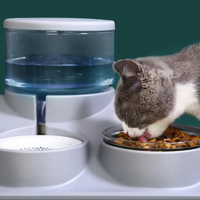 1.8L Automatic Pet Feeder and Water Dispenser Set for Cats and Dogs