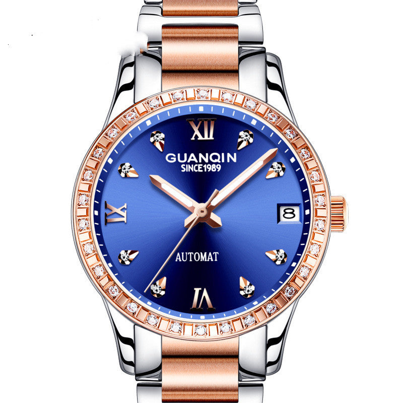 Ladies Fashion Diamond-studded Luminous Mechanical Watch