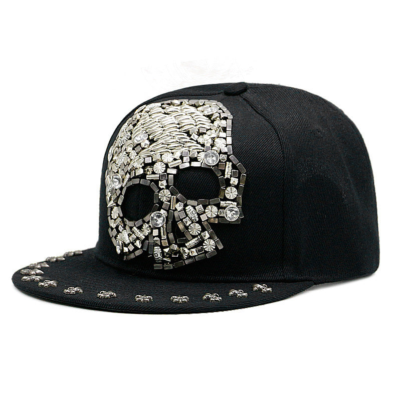 European And American Harajuku Style Hat Nail Cross Skull Rivet