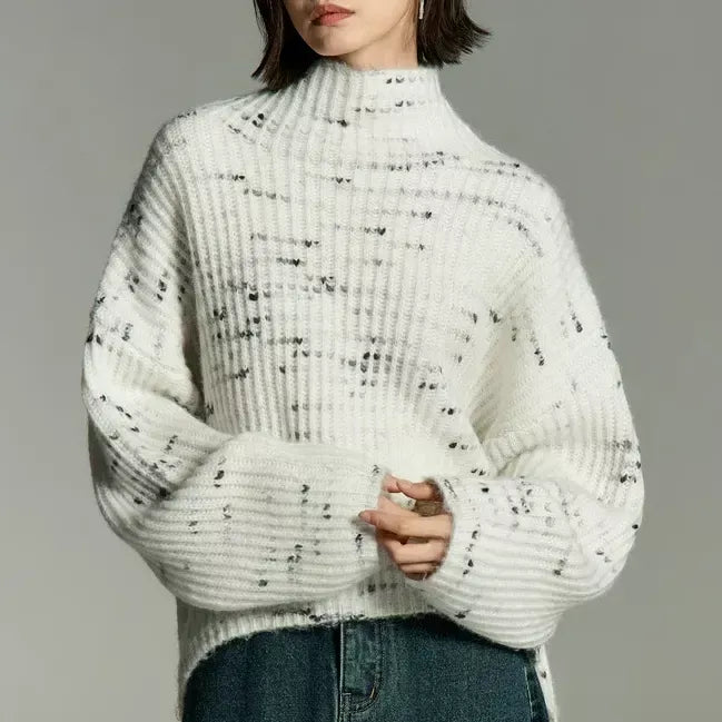 Tie-Dye High Collar Sweater
