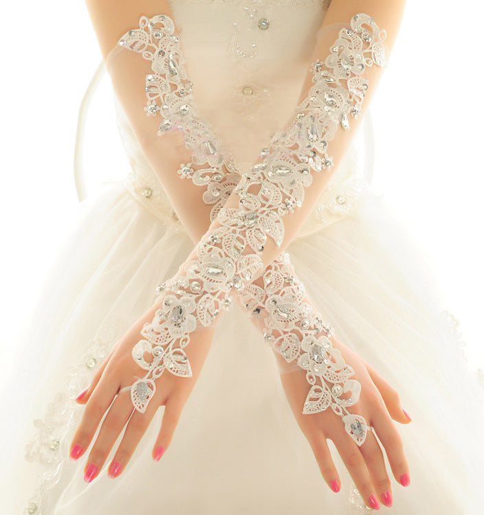 Long Sunscreen Wedding Dress Gloves