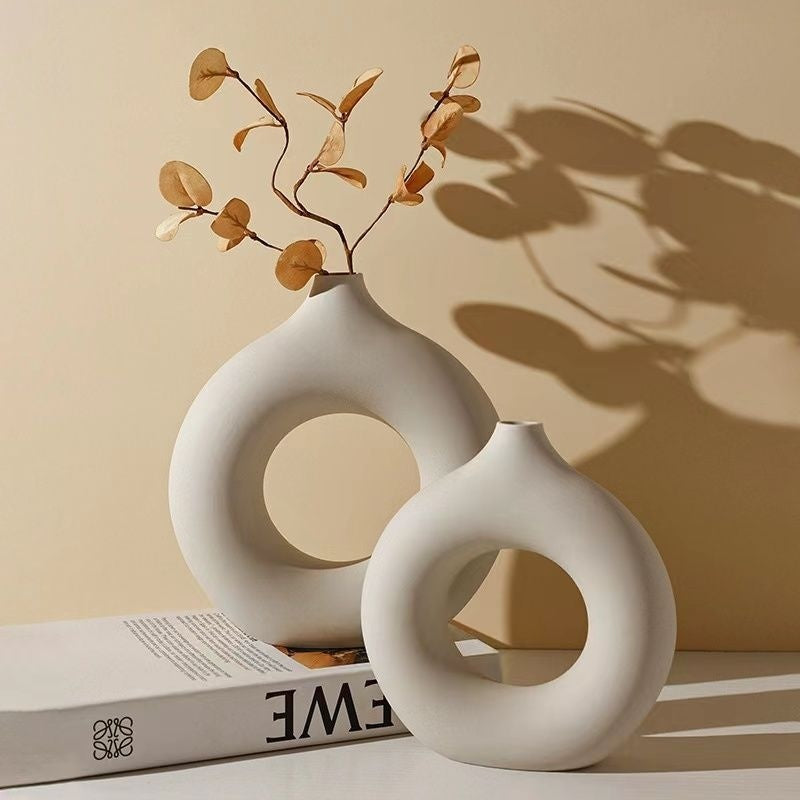 Creative Ceramic Vase Abstract Art Decoration Living Room Dining Table Shaped Vase Home Decoration