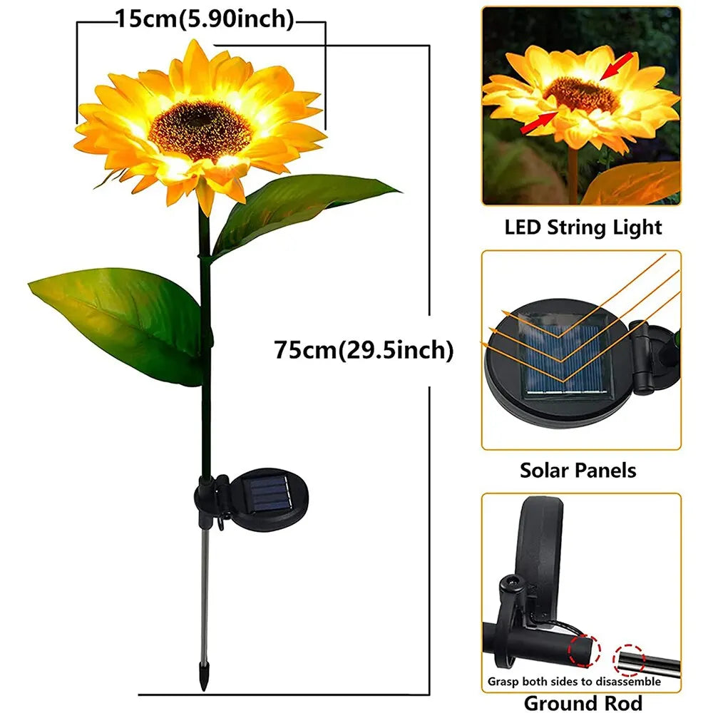 Solar Sunflower Lights