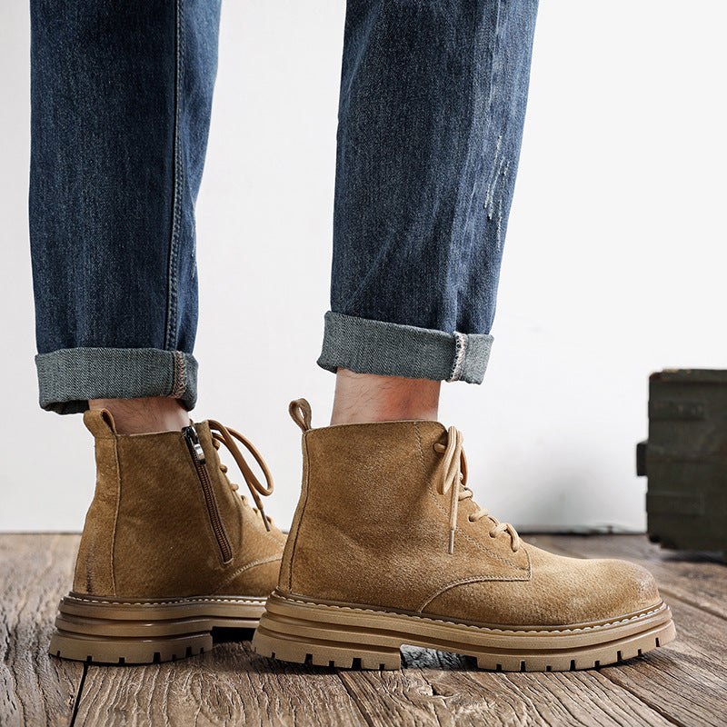 Men's Vintage Leather Ankle Boots