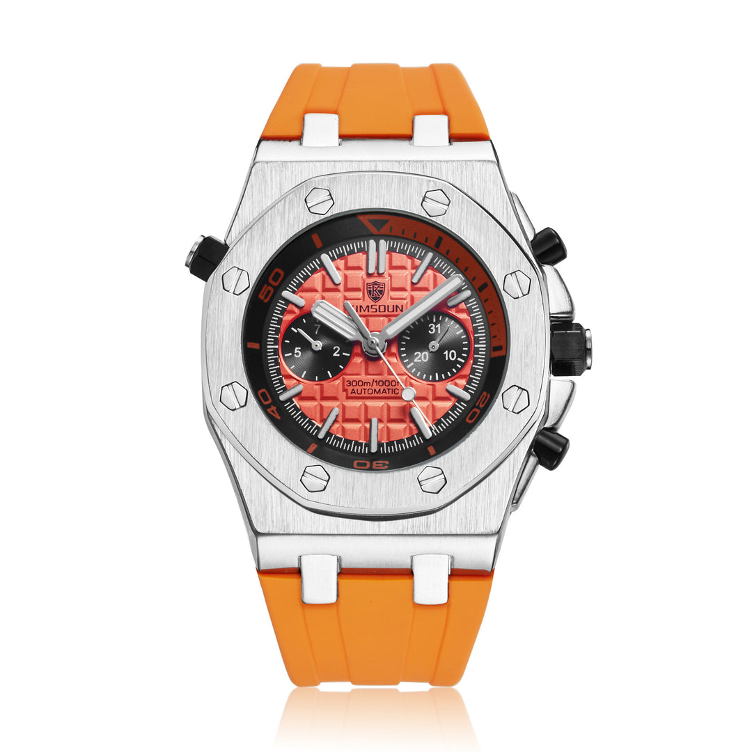 Watch Men's Fashion Silicone Waterproof Automatic Mechanical Watch Sports