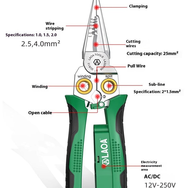 Wire Stripper Test Electric Scissors Wire Pull Cable Clamp Multi-function