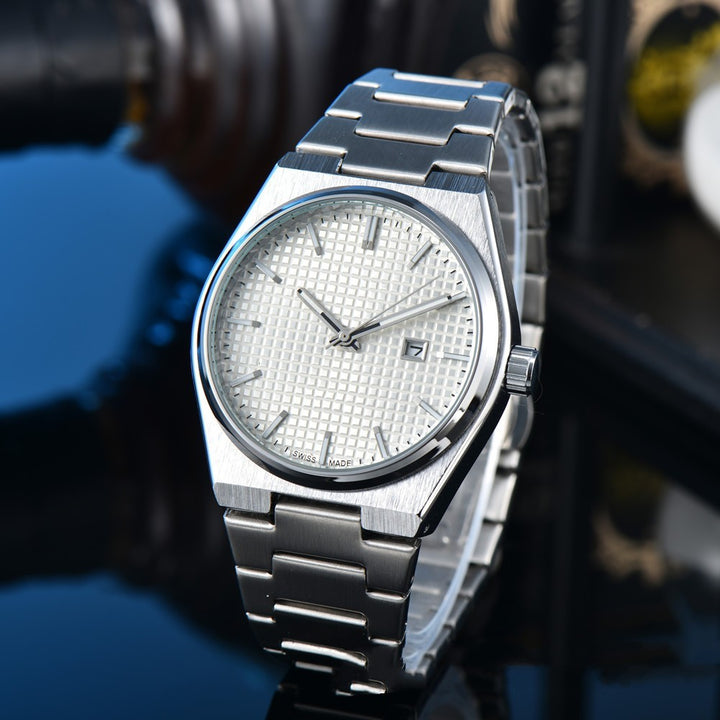 Business Casual Steel Belt Quartz Watch Men