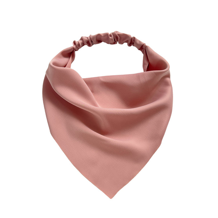 Elegant Satin Triangle Hair Scarf for Women