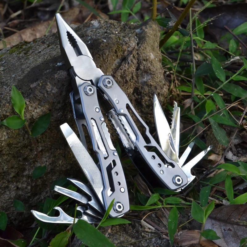 Compact Outdoor Multitool Folding Survival Knife & Pliers