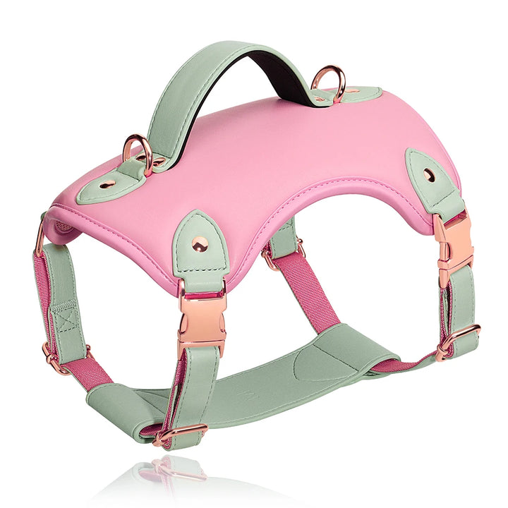 Comfort Fit PU Leather Dog Harness for Medium to Large Breeds