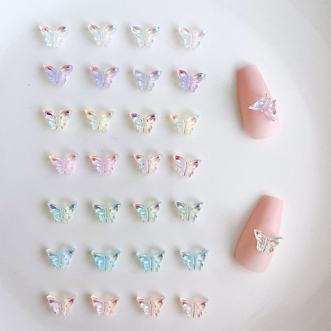 Aurora Butterfly Nail Charms