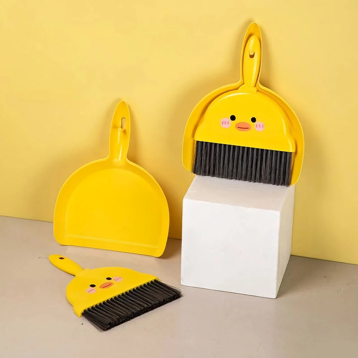 Compact Table Broom and Dustpan Set for Kids