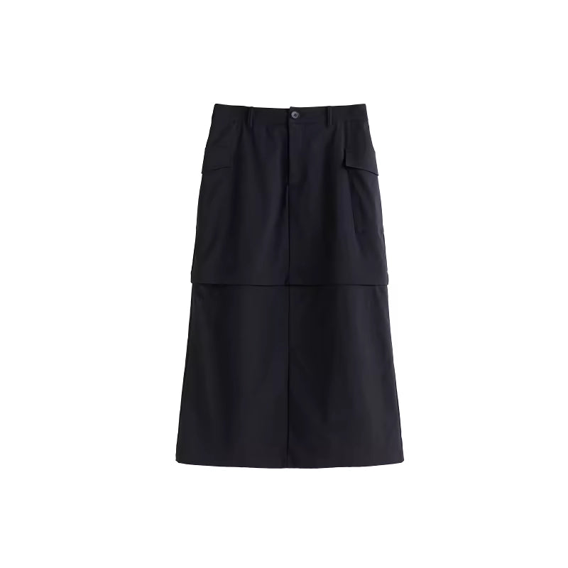 Detachable Design High Waisted Slimming Skirt