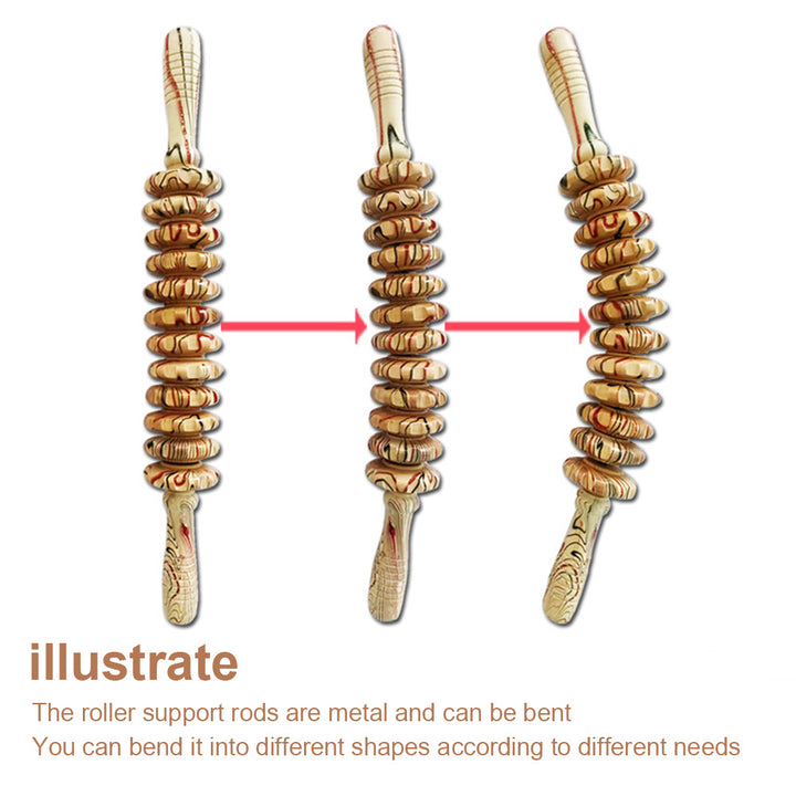 Wood Therapy Roller Massage Tool for Cellulite and Lymphatic Drainage