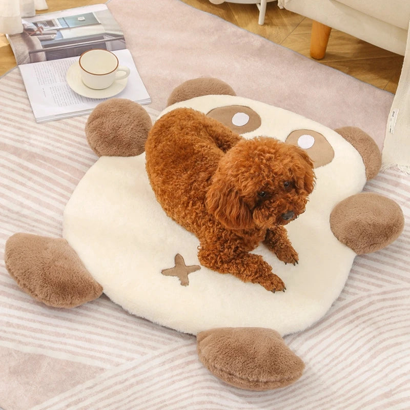 Panda Shape Pet Bed - Warm, Non-Slip, Removable Sleeping Pad for Cats & Dogs