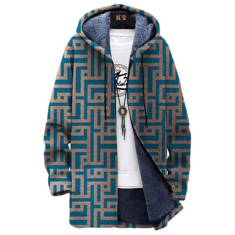 Men's Digital Printed Stand Collar Jacket