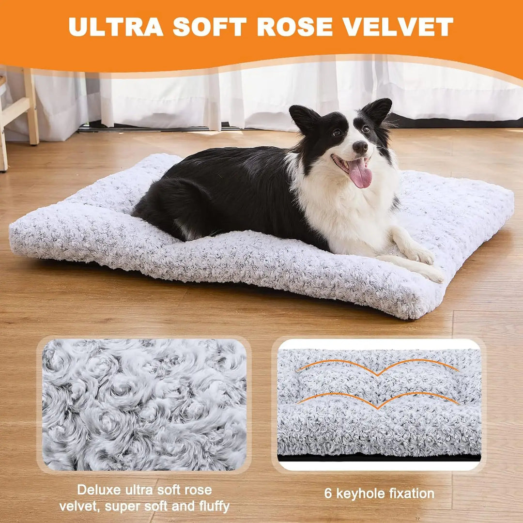 Washable Deluxe Plush Dog Bed