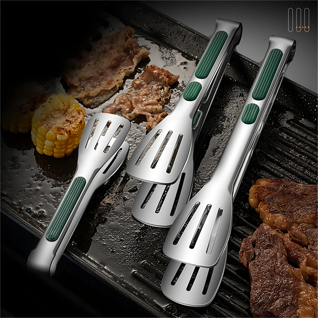 Stainless Steel BBQ Tongs with Non-Slip Handle