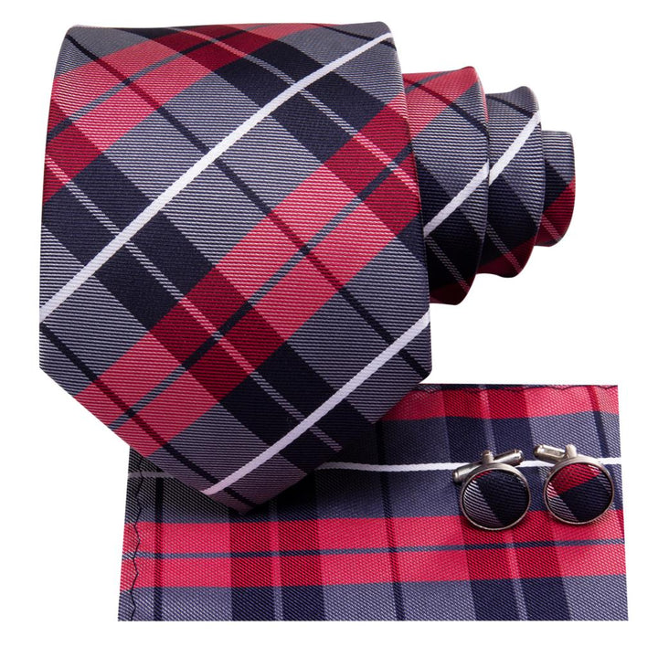 Luxury Plaid Silk Necktie