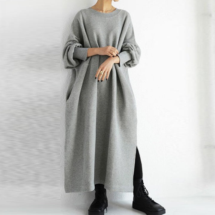 Commuting Crew Neck Cotton American Pullover Sweater Dress