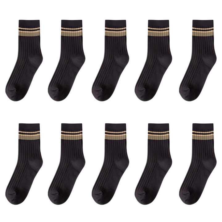 10 Pair Men's Striped Cotton Socks