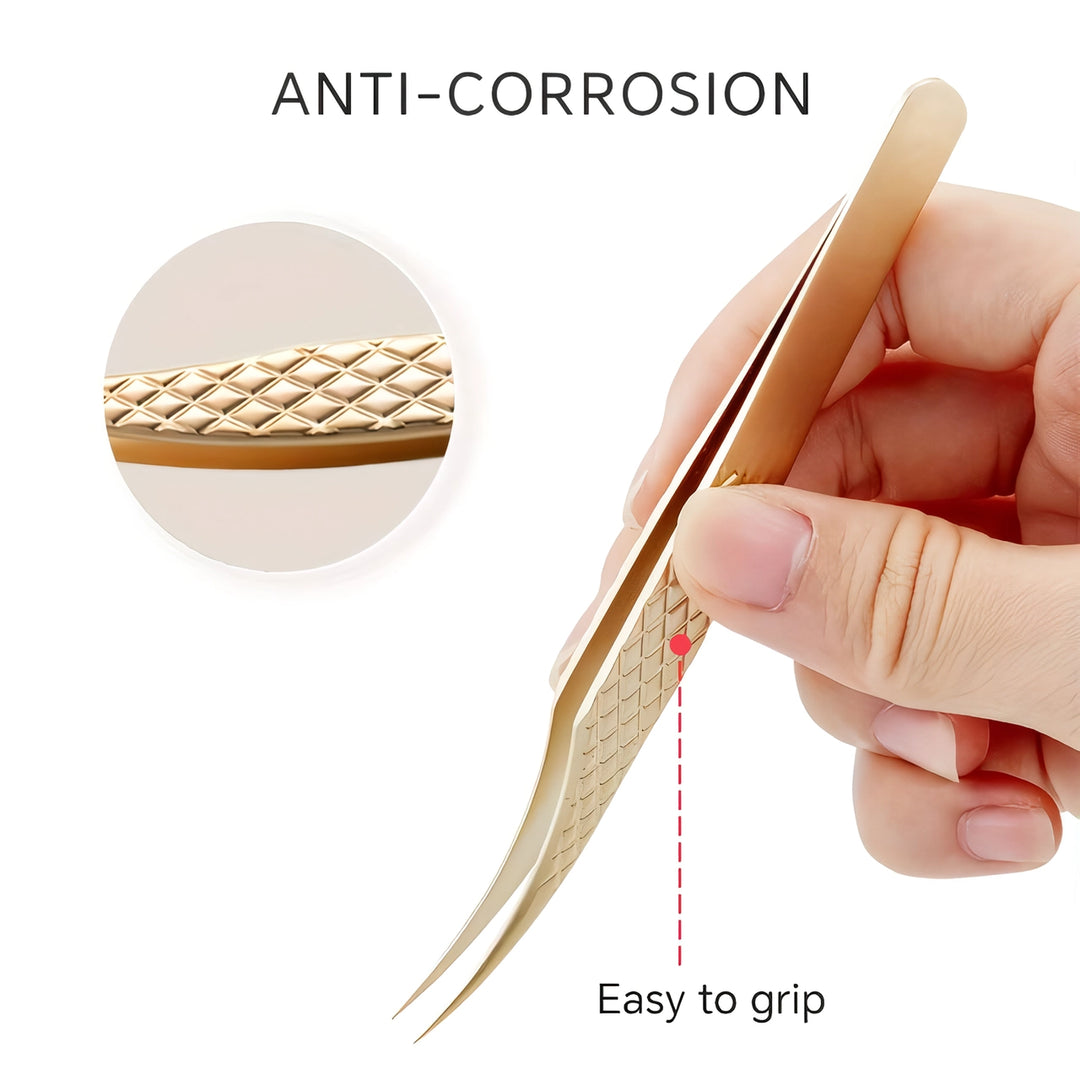 Precision Anti-slip Eyelash Extension Tweezers