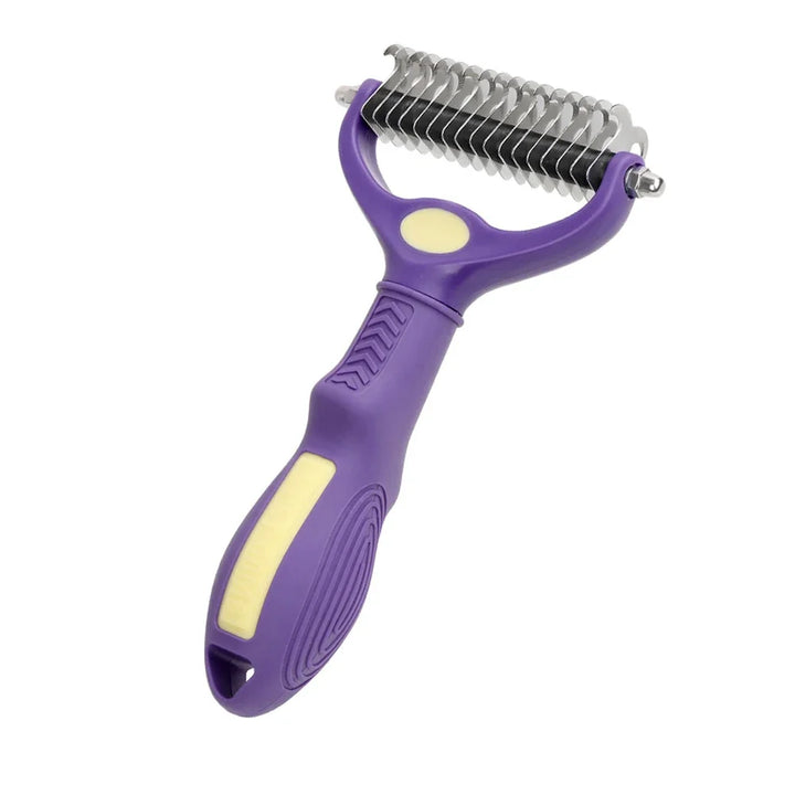 2-in-1 Pet Grooming Brush & Deshedding Tool for Dogs and Cats