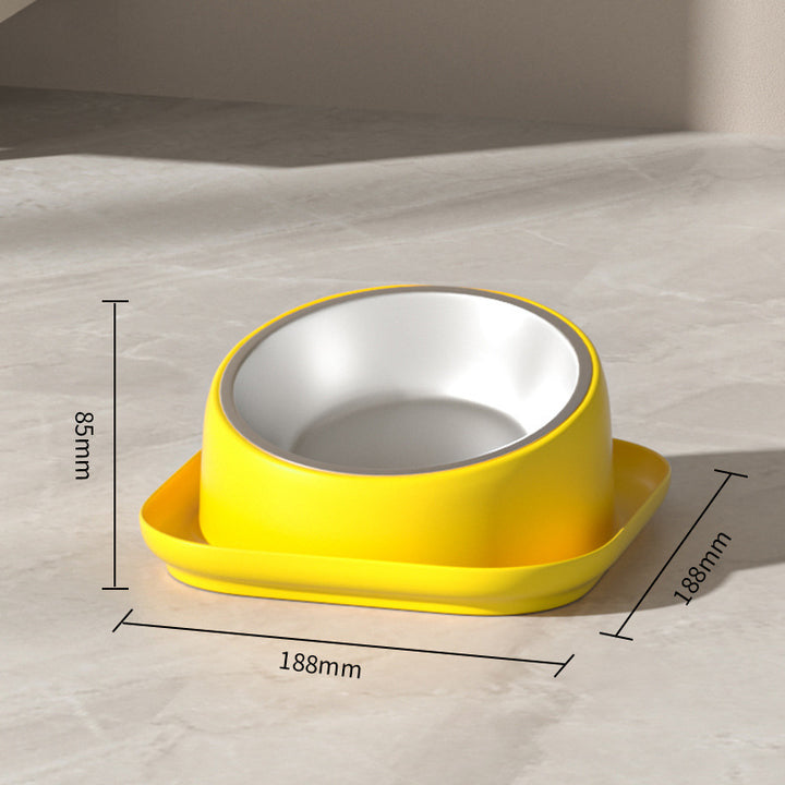 15-Degree Anti-Spill Pet Food Bowl