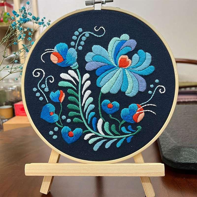 DIY Floral Embroidery Kit