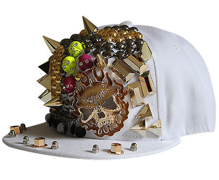 Flame Big Ghost Head Flat-brimmed Cap Rivet Baseball Cap