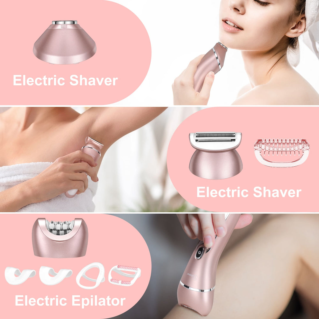 Electric Epilator 3-in-1 Hair Removal Shaver for Women