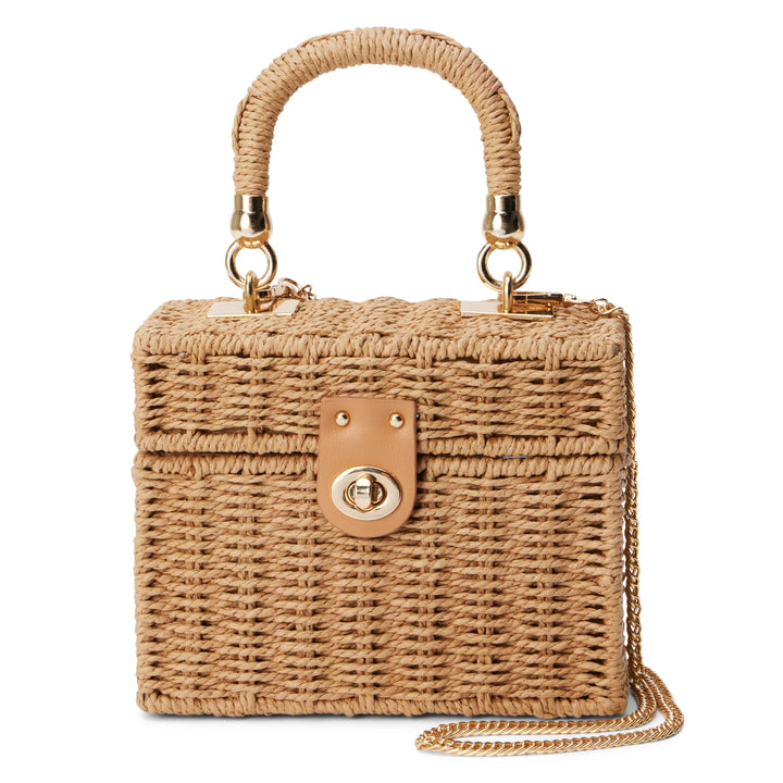 Box Straw Beach Bag