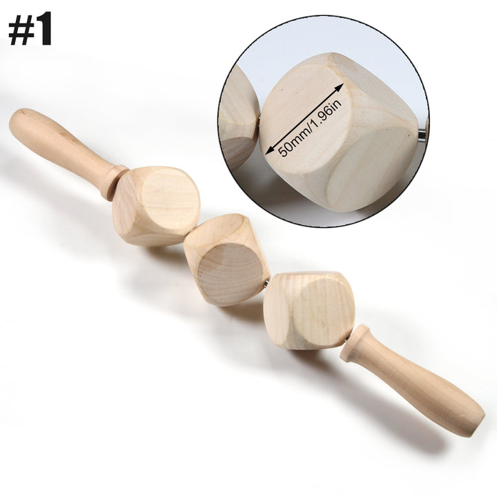 Wooden Therapy Massage Roller Tool for Lymphatic Drainage & Muscle Release