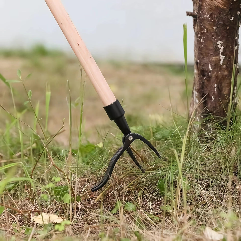 Efficient Stand-Up Weed Puller with Aluminum Claw for Garden and Lawn