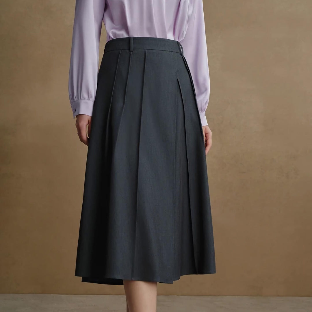 Dark Grey A-Line Skirt