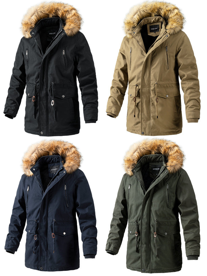 European And American Detachable Leisure Washed-out Men's Coat Winter Jacket