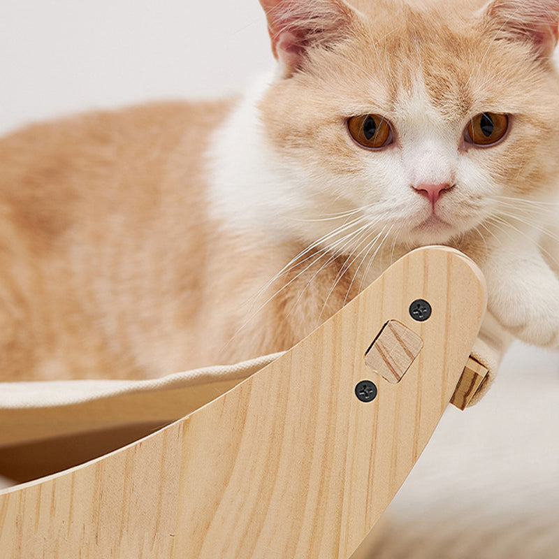 Wooden Cat Rocking Bed