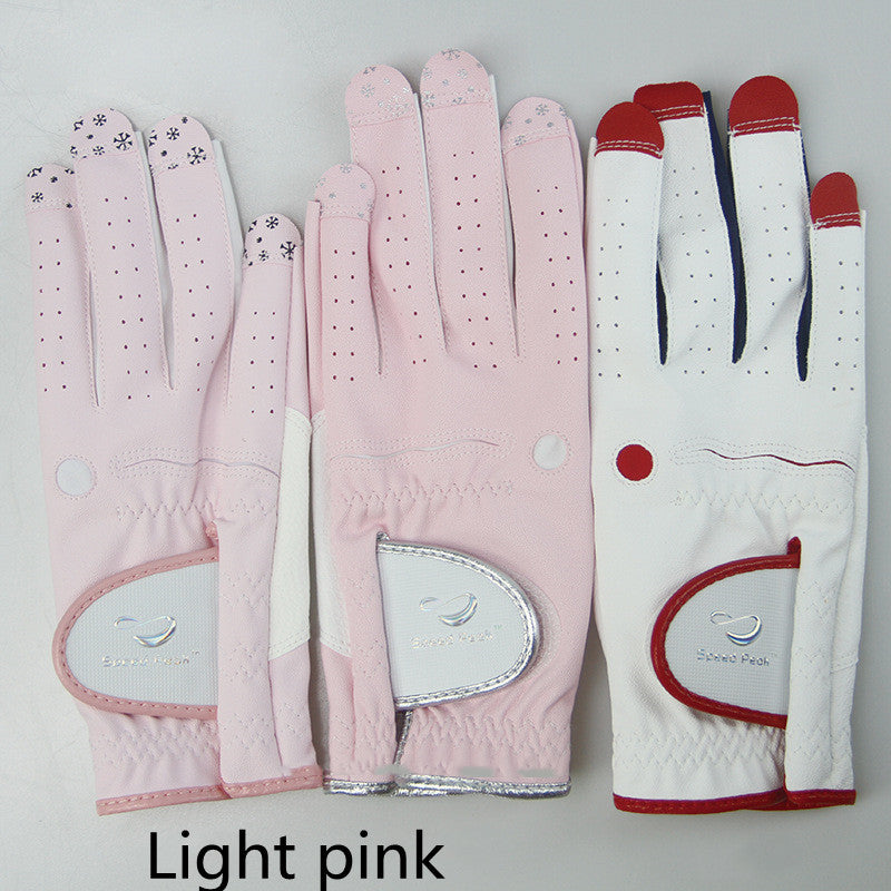 PU Fabric Breathable And Convenient Sun Protection Hands Golf Fingerless Gloves