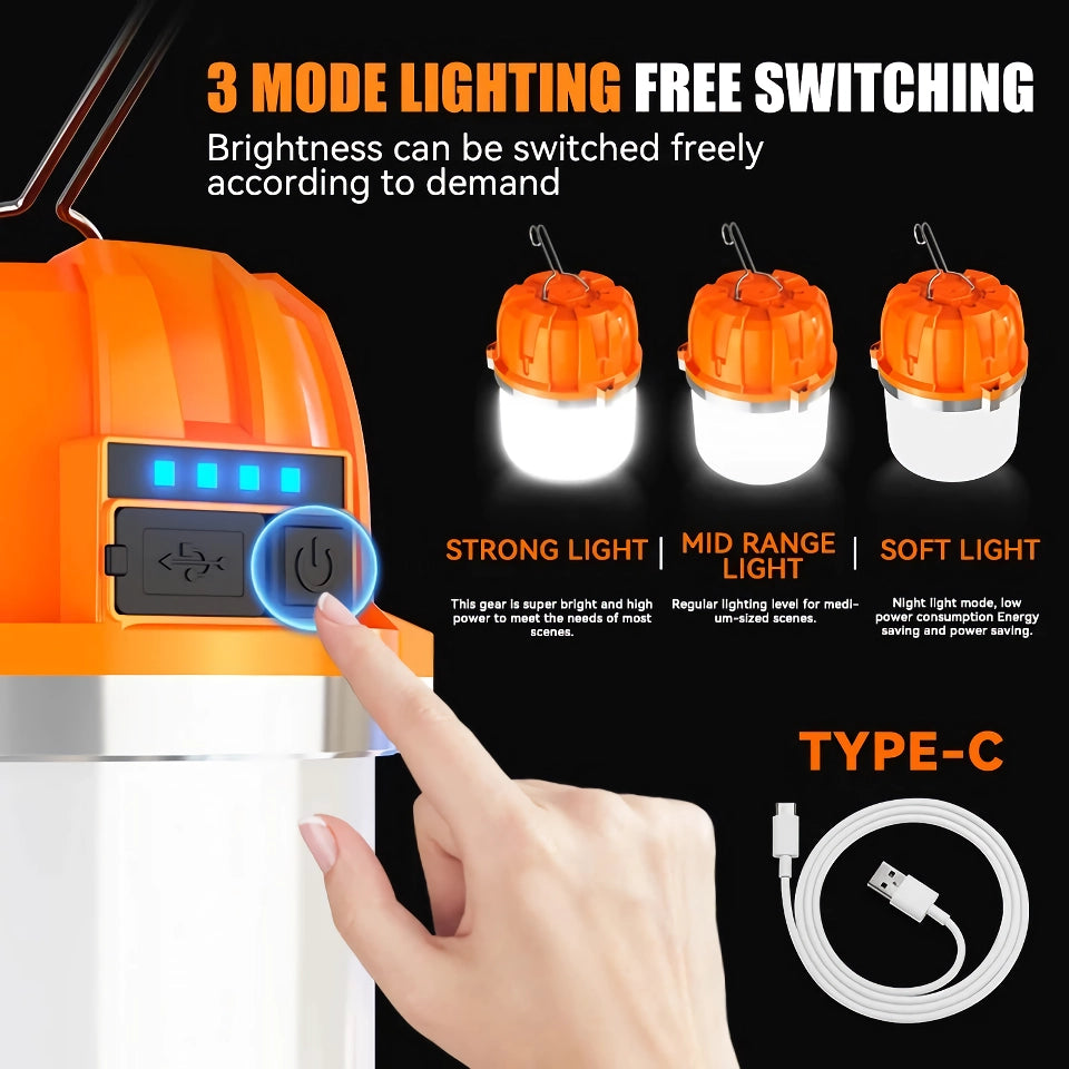 Rechargeable LED Camping Lantern with Power Bank Function