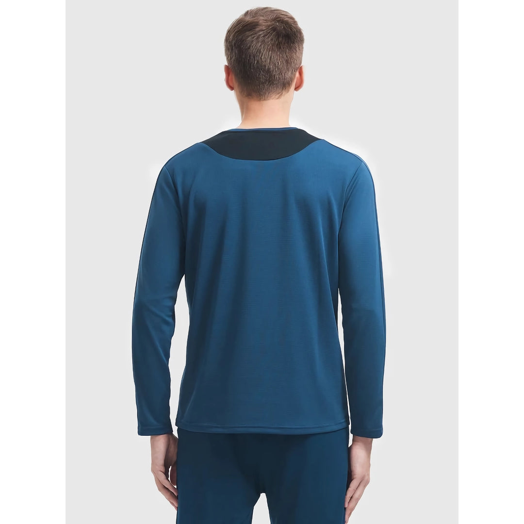 Men's Long Sleeve Football Training Top - Breathable Running Sports Shirt