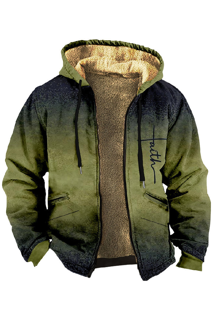 Thick Winter Cotton Jacket With Added Fleece For Men