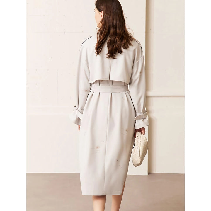 Elegant Double Breasted Minimalist Trench Coat with Belt