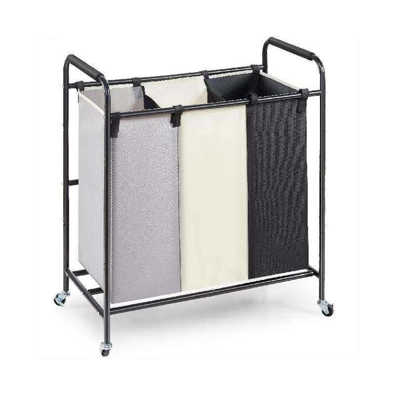 Laundry Basket Heavy Duty Hamper with Lockable Wheels