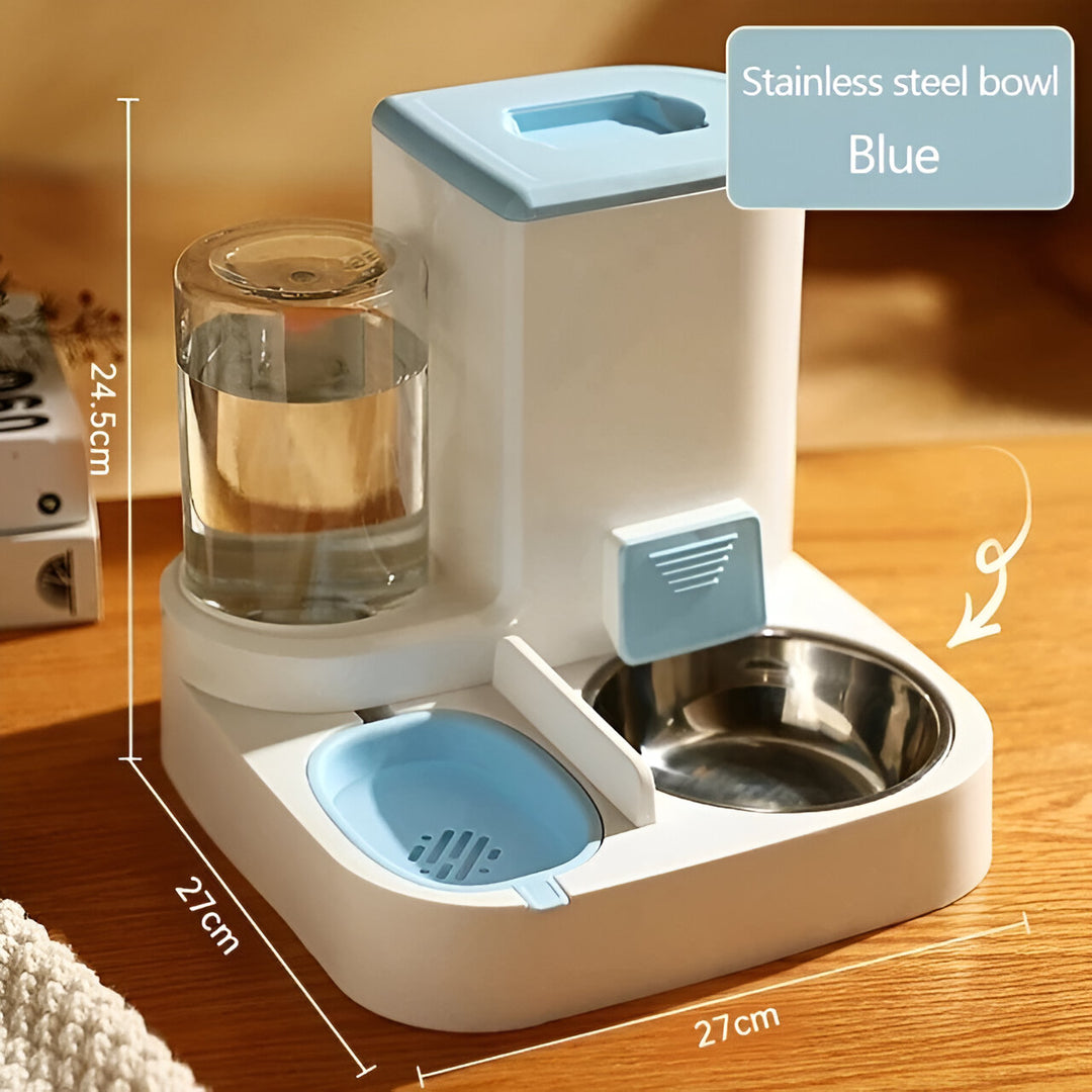 Automatic Cat Water Feeder & Food Dispenser with Large Capacity and Easy-Clean Design