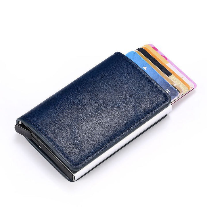 Automatic Eject Card Box Metal Aluminum Alloy Anti-theft Swipe Wallet Card Box Card For Men And Women