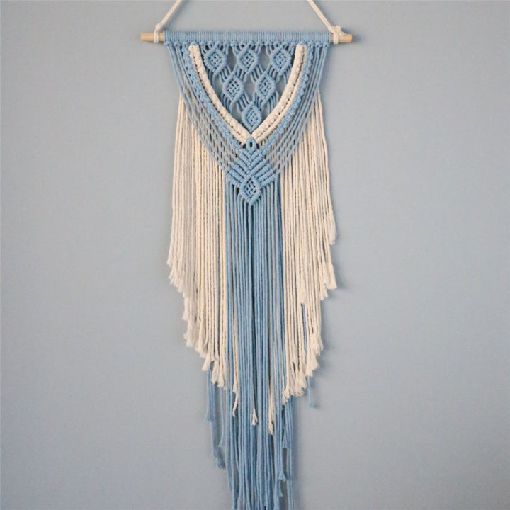 Hand-woven Cotton String Tapestry Wall Decoration Retro String Tassel Ornament