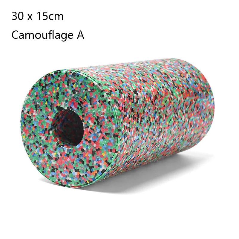 Pilates Foam Roller – High-Density Camouflage Massage Roller for Pain Relief & Fitness