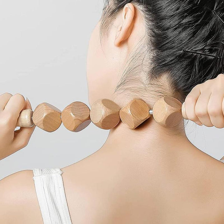 Wooden Therapy Massage Roller Tool for Lymphatic Drainage & Muscle Release