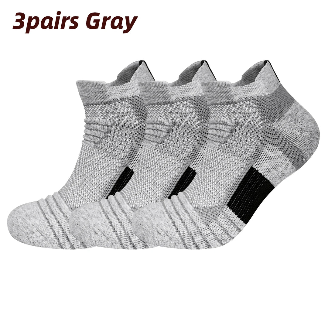 3 Pairs Cushioned Mesh Sports Socks